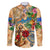 Aruba Family Matching Puletasi and Hawaiian Shirt Geographic Coordinate Anchor - Turlte Tropical