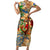 Aruba Family Matching Short Sleeve Bodycon Dress and Hawaiian Shirt Geographic Coordinate Anchor - Turlte Tropical
