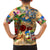 Aruba Family Matching Summer Maxi Dress and Hawaiian Shirt Geographic Coordinate Anchor - Turlte Tropical