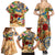 Aruba Family Matching Summer Maxi Dress and Hawaiian Shirt Geographic Coordinate Anchor - Turlte Tropical