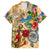 Aruba Family Matching Summer Maxi Dress and Hawaiian Shirt Geographic Coordinate Anchor - Turlte Tropical