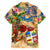 Aruba Family Matching Summer Maxi Dress and Hawaiian Shirt Geographic Coordinate Anchor - Turlte Tropical
