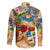 Aruba Family Matching Summer Maxi Dress and Hawaiian Shirt Geographic Coordinate Anchor - Turlte Tropical