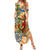 Aruba Family Matching Summer Maxi Dress and Hawaiian Shirt Geographic Coordinate Anchor - Turlte Tropical