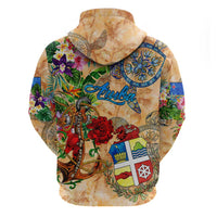 Aruba Hoodie Geographic Coordinate Anchor - Turlte Tropical