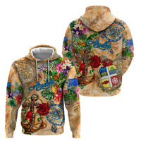 Aruba Hoodie Geographic Coordinate Anchor - Turlte Tropical
