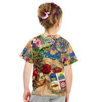 Aruba Kid T Shirt Geographic Coordinate Anchor - Turlte Tropical