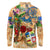 Aruba Long Sleeve Polo Shirt Geographic Coordinate Anchor - Turlte Tropical