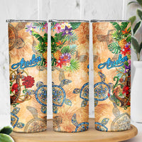 Aruba Skinny Tumbler Geographic Coordinate Anchor - Turlte Tropical