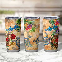 Aruba Tumbler Cup Geographic Coordinate Anchor - Turlte Tropical
