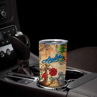 Aruba Tumbler Cup Geographic Coordinate Anchor - Turlte Tropical