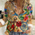 Aruba Women Casual Shirt Geographic Coordinate Anchor - Turlte Tropical