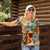Aruba Women Polo Shirt Geographic Coordinate Anchor - Turlte Tropical