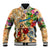 Bermuda Baseball Jacket Geographic Coordinate Anchor - Turlte Tropical