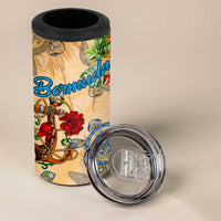 Bermuda 4 in 1 Can Cooler Tumbler Geographic Coordinate Anchor - Turlte Tropical
