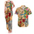 Bermuda Couples Matching Tank Maxi Dress and Hawaiian Shirt Geographic Coordinate Anchor - Turlte Tropical