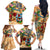 Bermuda Family Matching Off The Shoulder Long Sleeve Dress and Hawaiian Shirt Geographic Coordinate Anchor - Turlte Tropical