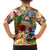 Bermuda Family Matching Summer Maxi Dress and Hawaiian Shirt Geographic Coordinate Anchor - Turlte Tropical