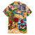 Bermuda Family Matching Summer Maxi Dress and Hawaiian Shirt Geographic Coordinate Anchor - Turlte Tropical