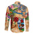 Bermuda Family Matching Summer Maxi Dress and Hawaiian Shirt Geographic Coordinate Anchor - Turlte Tropical