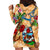 Bermuda Hoodie Dress Geographic Coordinate Anchor - Turlte Tropical