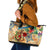 Bermuda Leather Tote Bag Geographic Coordinate Anchor - Turlte Tropical