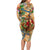 Bermuda Long Sleeve Bodycon Dress Geographic Coordinate Anchor - Turlte Tropical
