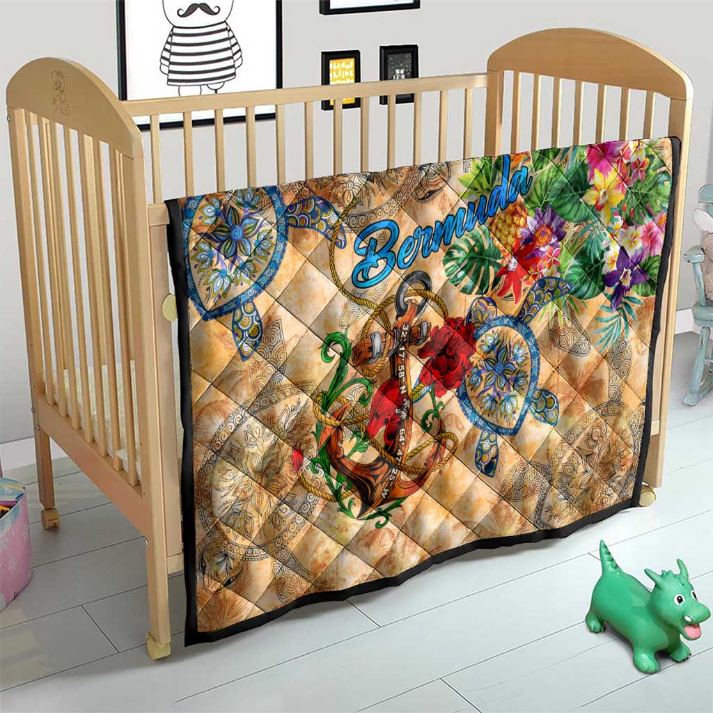 Bermuda Quilt Geographic Coordinate Anchor - Turlte Tropical