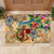 Bermuda Rubber Doormat Geographic Coordinate Anchor - Turlte Tropical