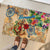 Bermuda Rubber Doormat Geographic Coordinate Anchor - Turlte Tropical