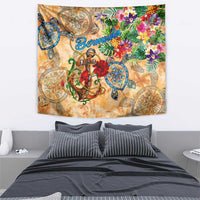Bermuda Tapestry Geographic Coordinate Anchor - Turlte Tropical
