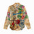 Bermuda Women Casual Shirt Geographic Coordinate Anchor - Turlte Tropical