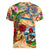 Bermuda Women V-Neck T-Shirt Geographic Coordinate Anchor - Turlte Tropical