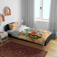 Sint Maarten Bedding Set Geographic Coordinate Anchor - Turlte Tropical