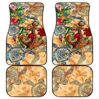 Sint Maarten Car Mats Geographic Coordinate Anchor - Turlte Tropical