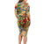 Sint Maarten Family Matching Long Sleeve Bodycon Dress and Hawaiian Shirt Geographic Coordinate Anchor - Turlte Tropical