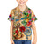 Sint Maarten Family Matching Off The Shoulder Long Sleeve Dress and Hawaiian Shirt Geographic Coordinate Anchor - Turlte Tropical