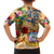Sint Maarten Kid Hawaiian Shirt Geographic Coordinate Anchor - Turlte Tropical