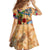 Sint Maarten Kid Short Sleeve Dress Geographic Coordinate Anchor - Turlte Tropical