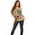 Sint Maarten Off Shoulder Sweater Geographic Coordinate Anchor - Turlte Tropical