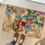 Sint Maarten Rubber Doormat Geographic Coordinate Anchor - Turlte Tropical