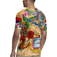 Sint Maarten Rugby Jersey Geographic Coordinate Anchor - Turlte Tropical