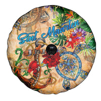 Sint Maarten Spare Tire Cover Geographic Coordinate Anchor - Turlte Tropical