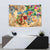 Sint Maarten Tapestry Geographic Coordinate Anchor - Turlte Tropical