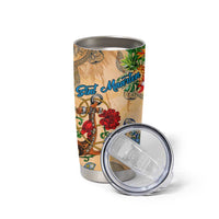 Sint Maarten Tumbler Cup Geographic Coordinate Anchor - Turlte Tropical