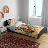 Saint Martin Bedding Set Geographic Coordinate Anchor - Turlte Tropical