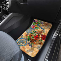Saint Martin Car Mats Geographic Coordinate Anchor - Turlte Tropical