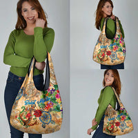 Saint Martin Grocery Bag Geographic Coordinate Anchor - Turlte Tropical