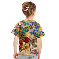 Saint Martin Kid T Shirt Geographic Coordinate Anchor - Turlte Tropical