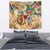 Saint Martin Tapestry Geographic Coordinate Anchor - Turlte Tropical